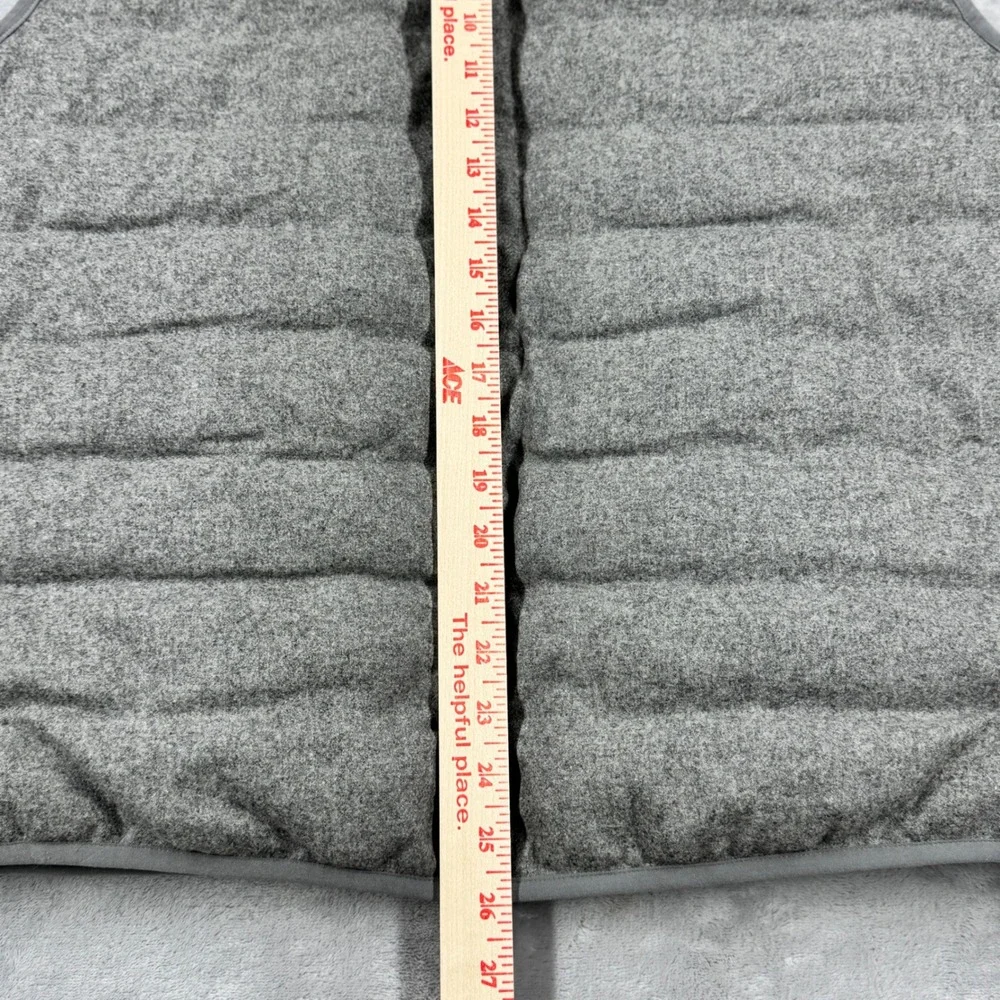 COLLARS & CO Regent Reversible Quilted Wool Vest Mens L Heathered Grey NWOT